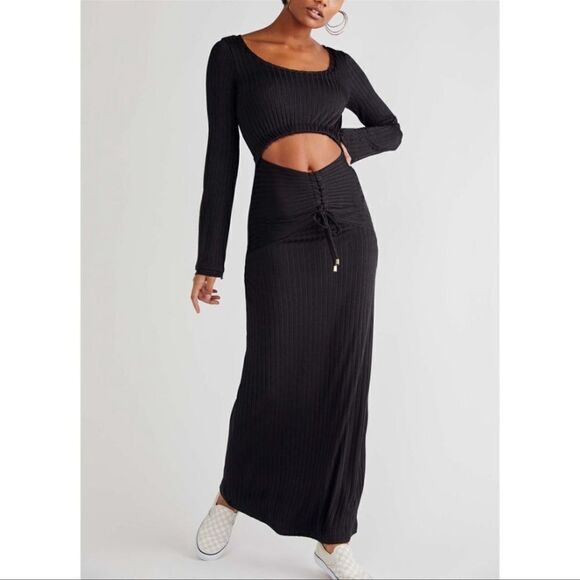 Free People - One And Only Maxi Dress in Black - Picture 1 of 7